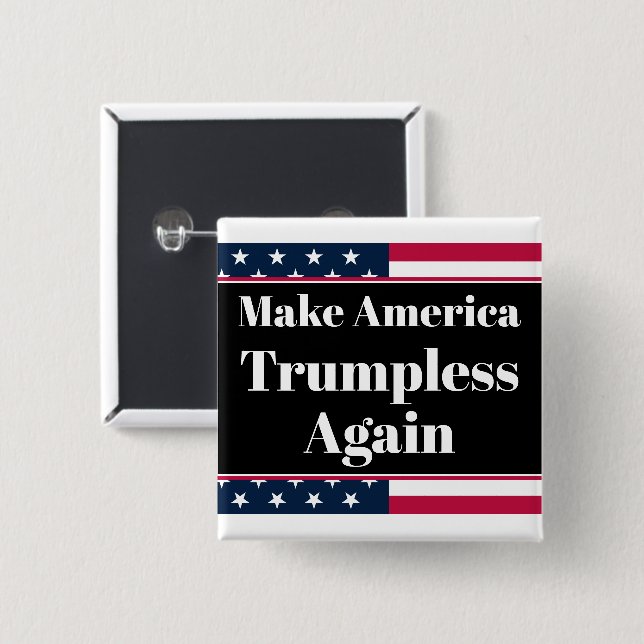 Bóton Quadrado 5.08cm Botão sem Trump (Frente & Verso)