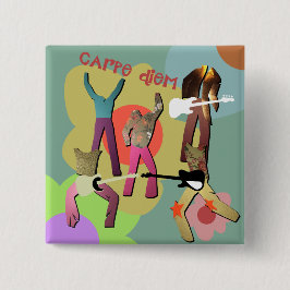 Bóton Quadrado 5.08cm botão shagadelic slovenia eurovision