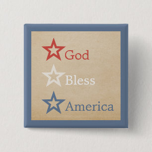 Bóton Quadrado 5.08cm Botão Simples Chic Stars