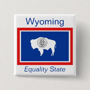 Bóton Quadrado 5.08cm Botão Sinalizador Wyoming