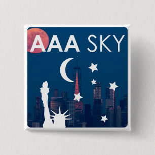 Bóton Quadrado 5.08cm Botão SKY AAA