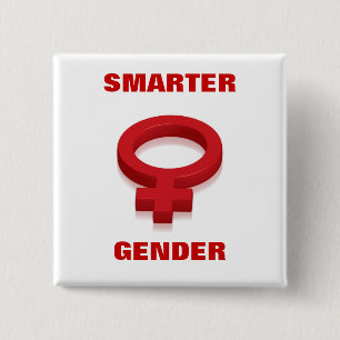 Bóton Quadrado 5.08cm Botão SMARTER GENDER