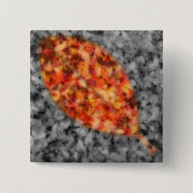 Bóton Quadrado 5.08cm Botão Sombras Brilhantes (Frente)