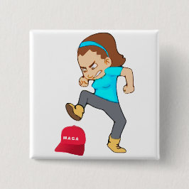 Bóton Quadrado 5.08cm Botão Stomp Out MAGA