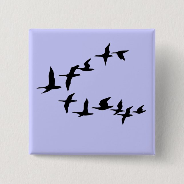 Bóton Quadrado 5.08cm Botão sul dos gansos do vôo (Frente)