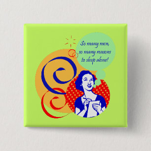 Bóton Quadrado 5.08cm Botão Tantos Homens