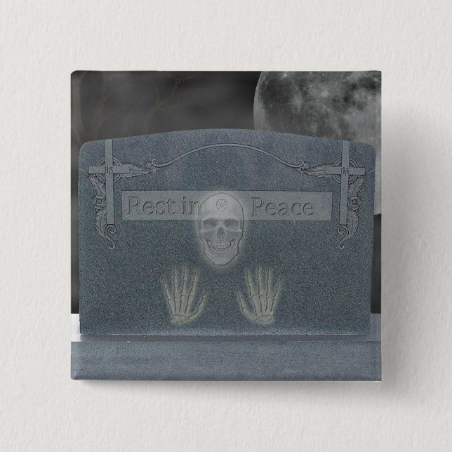 Bóton Quadrado 5.08cm Botão Tom Stone (Frente)