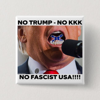 BÓTON QUADRADO 5.08CM BOTÃO "TRUMP 'NENHUM FASCISTA EUA'"