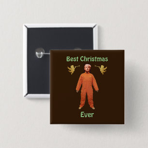 Bóton Quadrado 5.08cm Botão Trump Prisonho