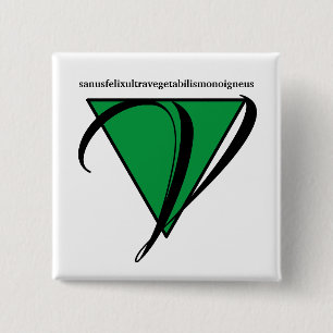 Bóton Quadrado 5.08cm Botão Vegan legal