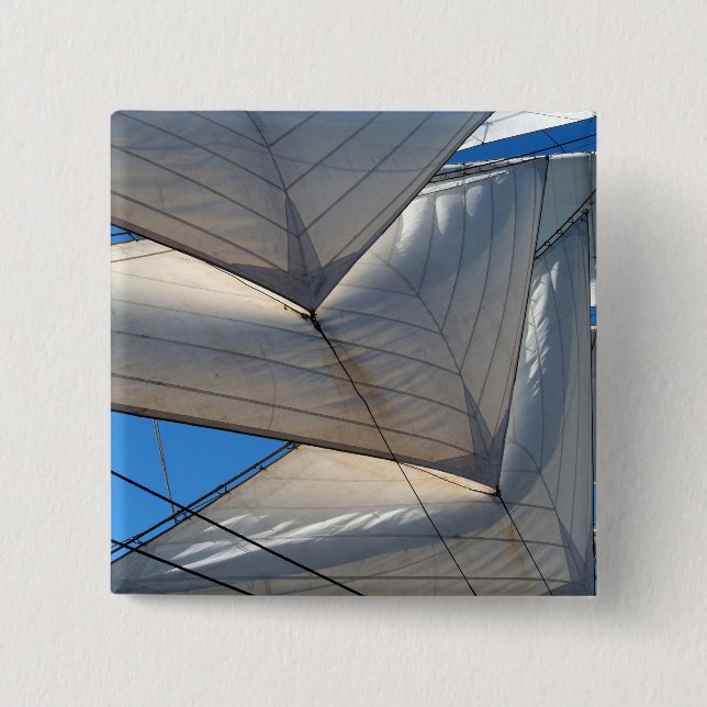 Bóton Quadrado 5.08cm Botão Velas de Entrega à Vela (Frente)