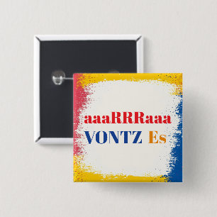 Bóton Quadrado 5.08cm Botão Vontz Es