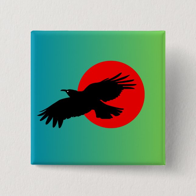 Bóton Quadrado 5.08cm Botões (Frente)