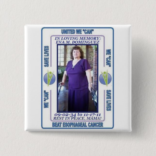 BÓTON QUADRADO 5.08CM BOTÕES DE DOMÍNGUEZ (Frente)