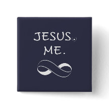 Botões de Inspiração Cristã Jesus Me Infinito