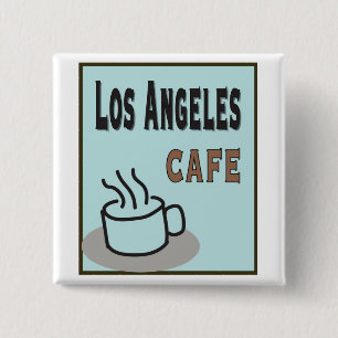 Bóton Quadrado 5.08cm Botões do Café de Los Angeles