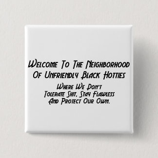 Bóton Quadrado 5.08cm BOTÕES do PRETO TEXT| de WTNUBH|