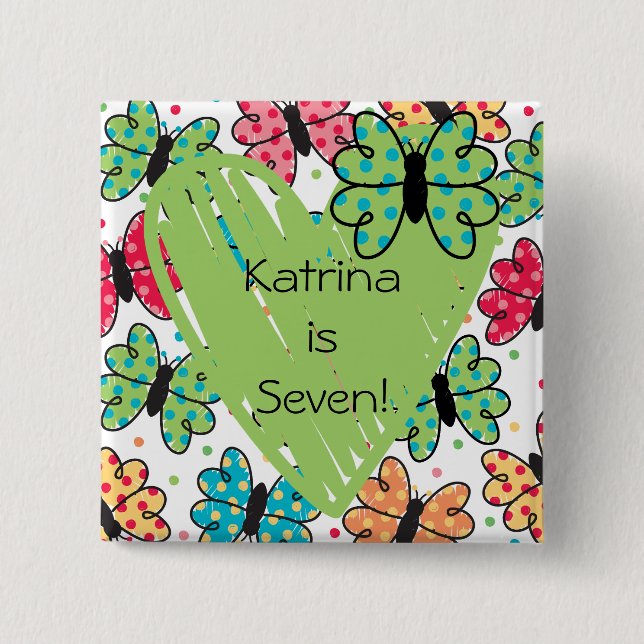 Bóton Quadrado 5.08cm Botões Personalizados (Frente)