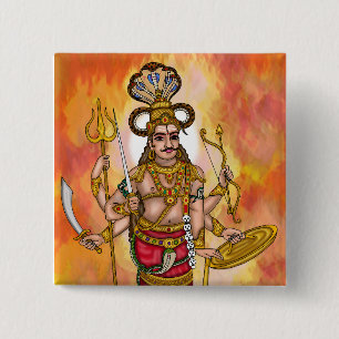 Bóton Quadrado 5.08cm Botões Veerabhadra