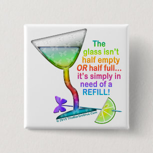 BÓTON QUADRADO 5.08CM BOTÕES - VIDRO MEIO CHEIO