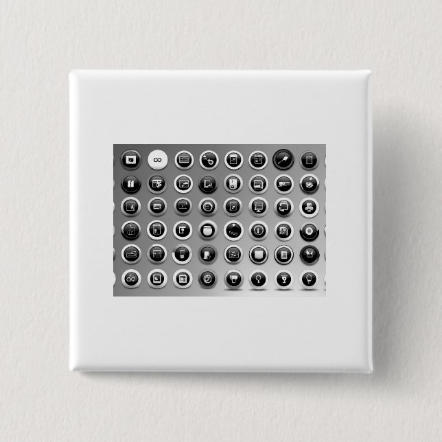 Bóton Quadrado 5.08cm Botton Art (Frente)