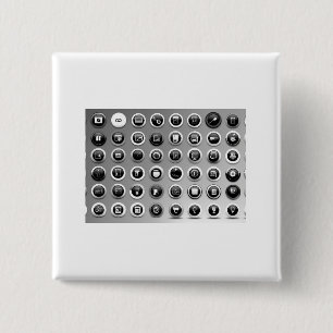 Bóton Quadrado 5.08cm Botton Art