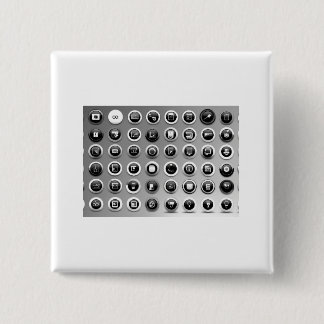 Bóton Quadrado 5.08cm Botton Art
