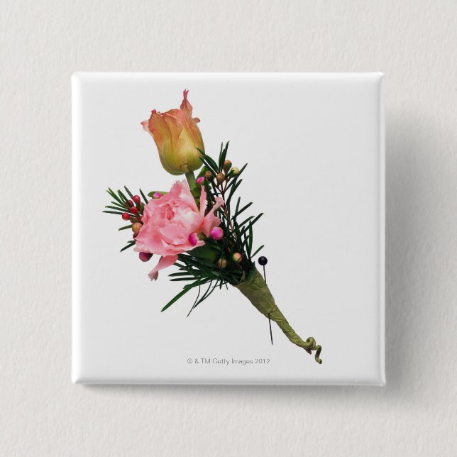 Bóton Quadrado 5.08cm Boutonniere (Frente)