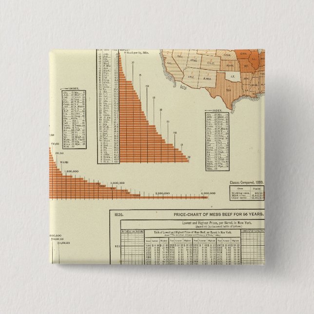 Bóton Quadrado 5.08cm Bovinos (Frente)