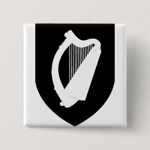 Bóton Quadrado 5.08cm Brasão de armas da Irlanda