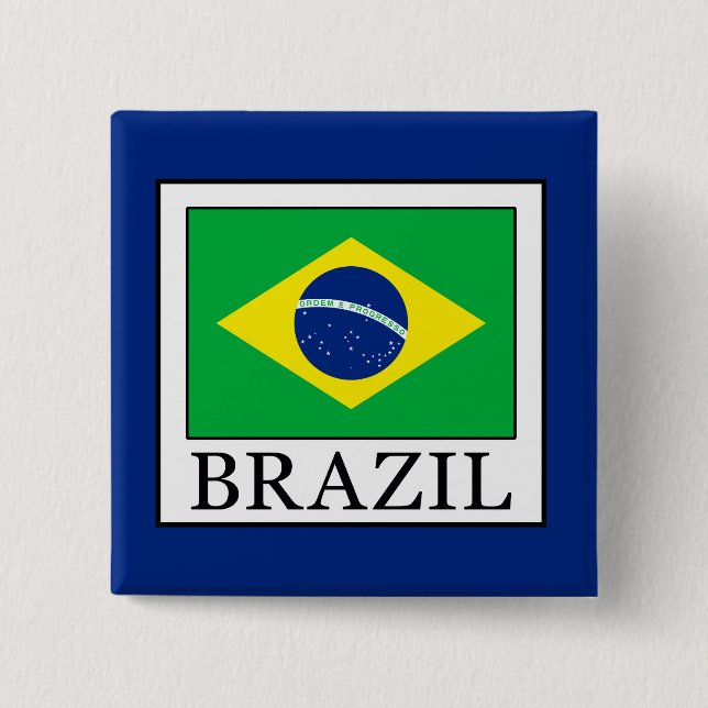 Bóton Quadrado 5.08cm Brasil (Frente)