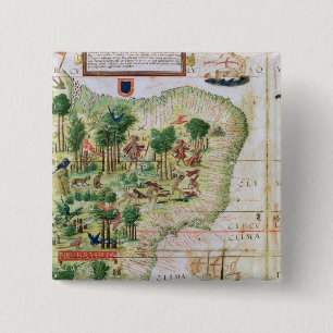 Bóton Quadrado 5.08cm Brasil 'dos atlas de Miller