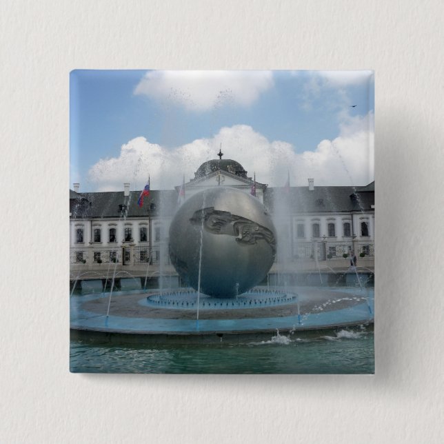 Bóton Quadrado 5.08cm bratislava grassalkovich (Frente)