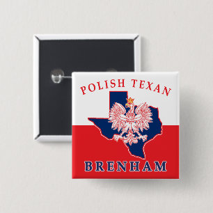 Bóton Quadrado 5.08cm Brenham polonês Texan