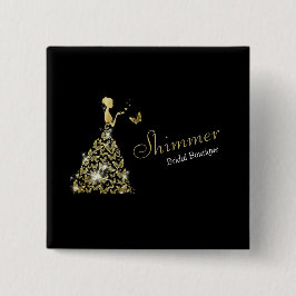 Bóton Quadrado 5.08cm Bridal Boutique Business do Vestido do Casamento