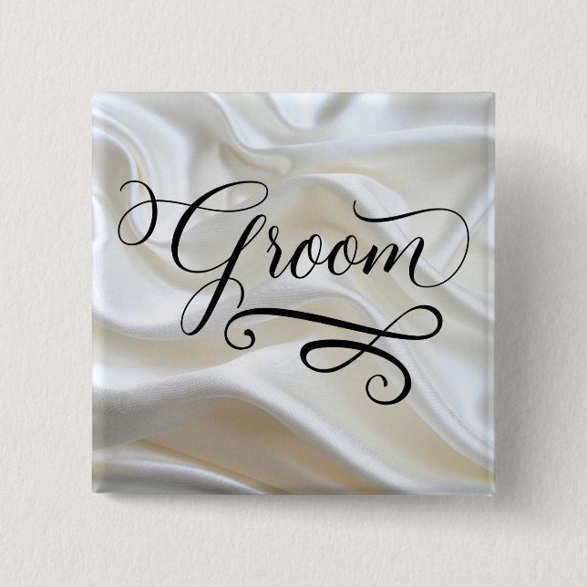 Bóton Quadrado 5.08cm Bride - Botão Quadrado (Frente)