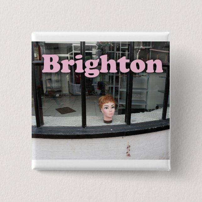 Bóton Quadrado 5.08cm Brighton - Incrível! (Frente)