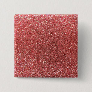 Bóton Quadrado 5.08cm Brilho cor-de-rosa coral