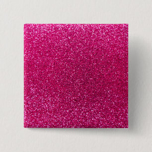 Bóton Quadrado 5.08cm Brilho de néon do rosa quente