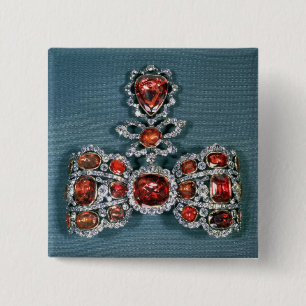 Bóton Quadrado 5.08cm Broche do arco ajustado com brilhante