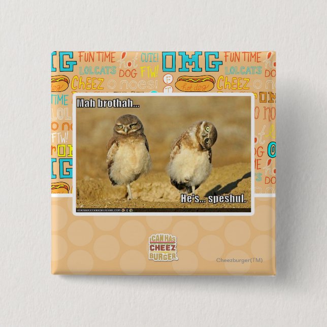 Bóton Quadrado 5.08cm Brothah do Mah (Frente)