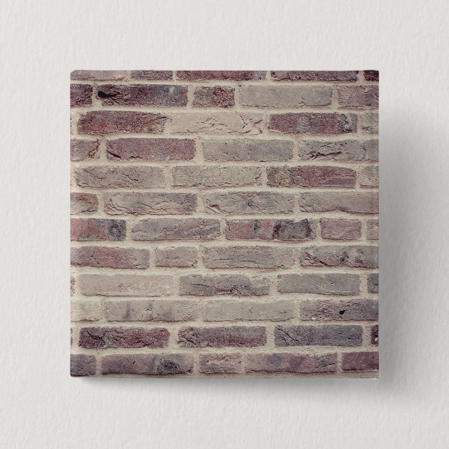 Bóton Quadrado 5.08cm Brown Brick Wall (Frente)