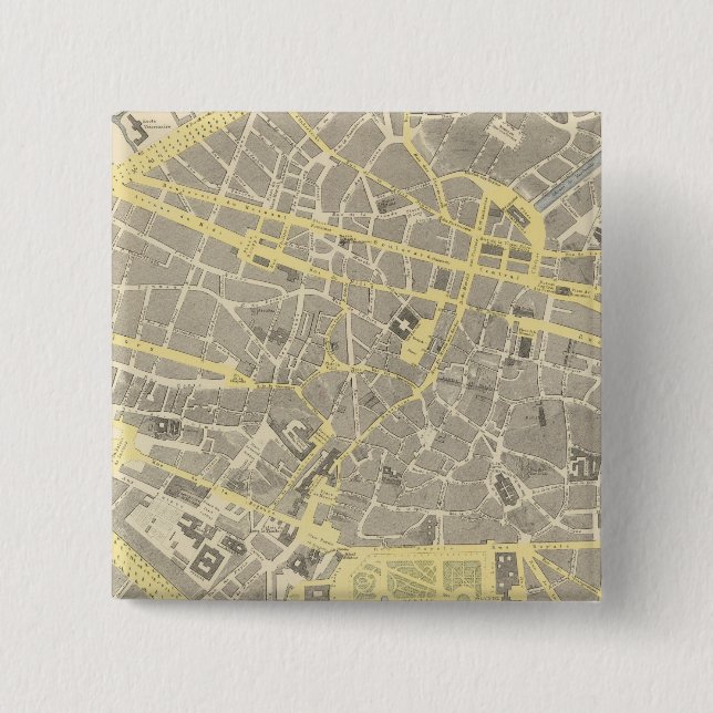 Bóton Quadrado 5.08cm Bruxelas (Frente)