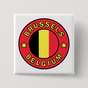 Bóton Quadrado 5.08cm Bruxelas Bélgica