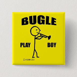 Bóton Quadrado 5.08cm Bugle Play Boy