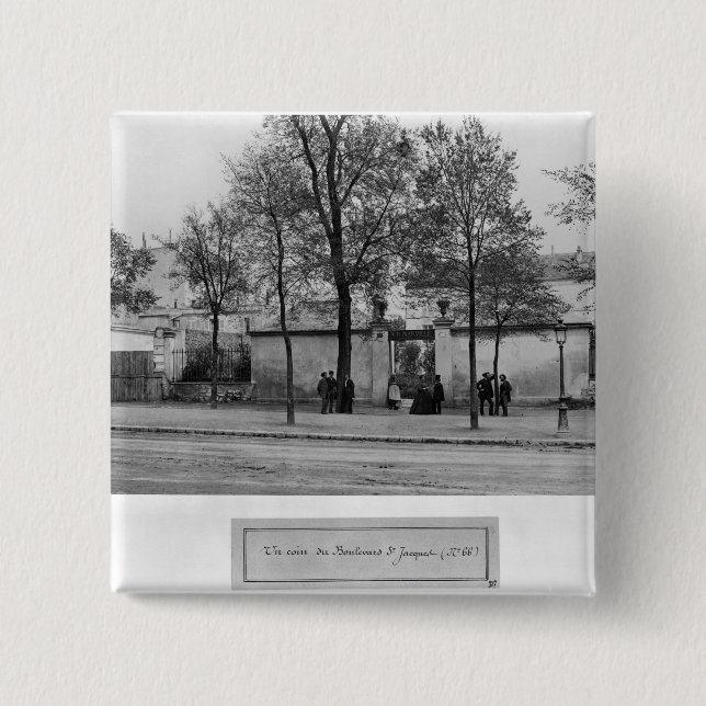 Bóton Quadrado 5.08cm Bulevar Santo-Jacques (Frente)
