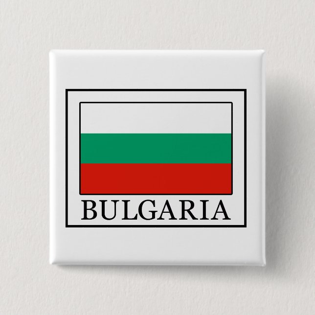 Bóton Quadrado 5.08cm Bulgária (Frente)
