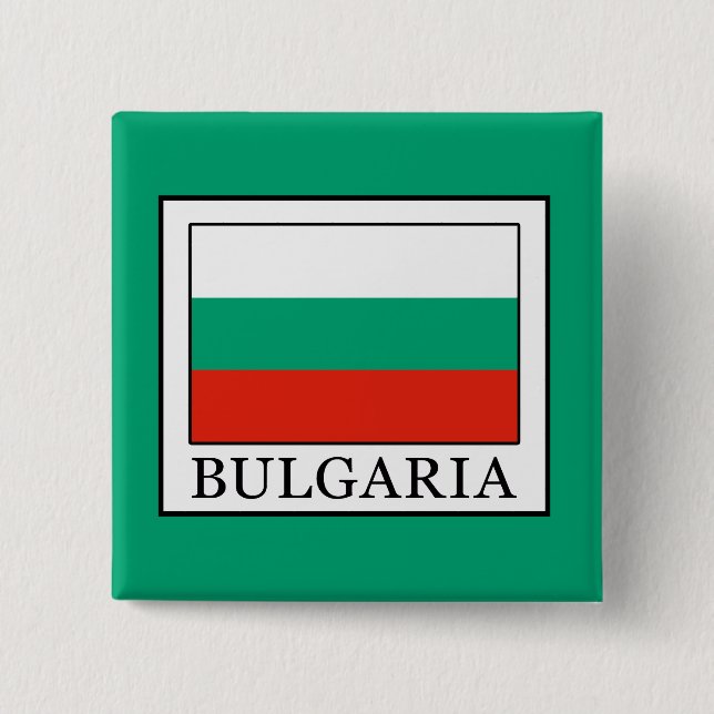 Bóton Quadrado 5.08cm Bulgária (Frente)