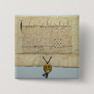 Bóton Quadrado 5.08cm Bull do imperador romano santamente de Charles IV