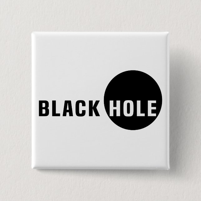 Bóton Quadrado 5.08cm Buraco Negro (Frente)
